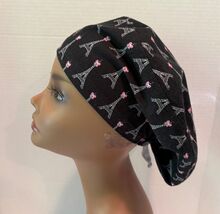 Euro Style Eiffel Tower Scrub Cap, OR Hat, Surgical Tech, CRNA , Silky L... - $19.80