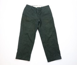 Vintage 60s 70s Mens Size 36x28 Heavyweight Wool Mackinaw Pants Dark Green USA - £94.92 GBP