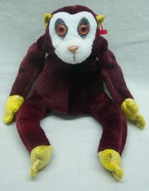 TY Beanie Babies ZODIAC MAROON AND GOLD MONKEY 5&quot; Bean Bag Stuffed Animal - £11.68 GBP