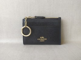 Coach Mini Skinny ID zip Card Case in cross grain Leather FREE Shipping ... - $58.06