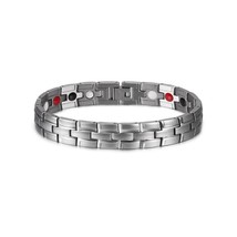 Health Magnetic Bracelet Male Stainless Steel Wrist Band Magnetic Bracelet Men H - £20.59 GBP