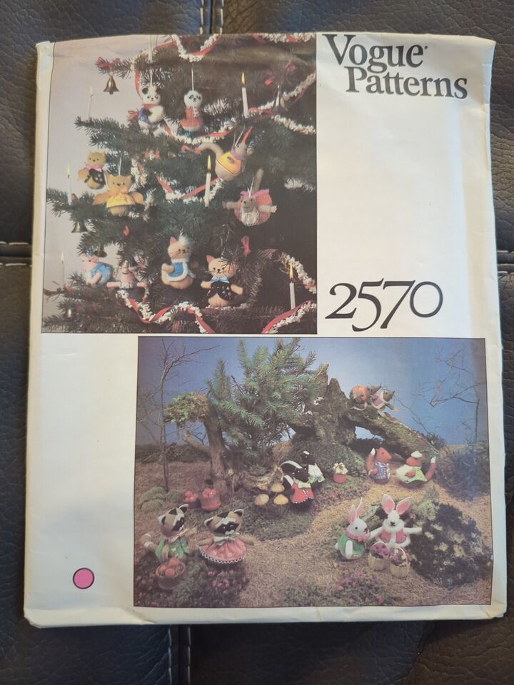 Primary image for Vogue Patterns 2570 Various MultipleOrnaments Animals Uncut Factory Fold