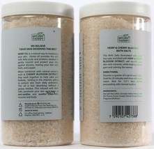 1 Count Natural Therapy Hemp &amp; Cherry Blossom Dead Sea Bath Salt Soak Relax 37oz - £17.30 GBP
