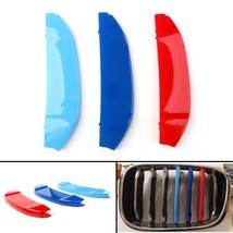 Areyourshop 3Pcs M-Color Kidney Front Grille Bar Cover Decal Stripe Clip For  X3 - £78.23 GBP