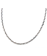 Signed Unoaerre Sterling Silver Rectangle Link Chain Necklace 8 gr - £93.41 GBP