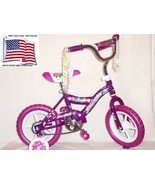 BIKE 12&quot; GIRLS PURPLE with Adj. Training Wheels+FREE USA 3X5 Flag - $59.90