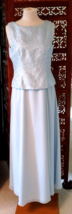 Davids Bridal Formal Dress With Chiffon Sequined Top Sleeveless Gown Size 12 - £41.76 GBP