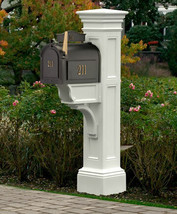 MAYNE 5805W Liberty Mailbox Post- Whiteite - £206.94 GBP