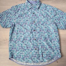 Tommy Bahama IslandZone Coconut Point Shirt Men L Pebble Tiles Coolmax S... - $29.70