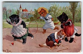 Catland Kitten Dressed Cats Postcard Tuck Fantasy Series II Arthur Thiele 1911 - £42.21 GBP