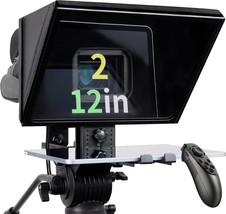The Iloknzi I2/12Inch/Black, Liftable Teleprompter With Remote Control And App - £102.71 GBP