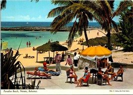 Nassau Bahamas Paradise Beach Palm Trees Ocean Continental Vintage Postcard - £7.39 GBP