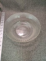 Macbeth Evans Clear Glass PETALWARE Crystal Large Round Vegetable Bowl - £11.77 GBP
