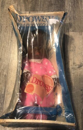 1964 Mattel Talking Drowsy Doll In Original Box African American Non Talking New - $147.00