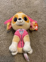 TY Beanie Boos Paw Patrol SKYE 6&quot; Plush Pink Stuffed Animal Dog Puppy 2018 - £6.84 GBP