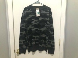 NEW Candy And Caviar Mens Wool Blend Camo Print Sweater SZ Large Stitch Fix - £15.50 GBP