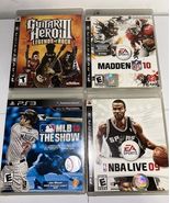 PlayStation 3 Game Lot Of 4 Games NBA Live 09-Guitar Hero III-Madden 10-... - $21.37