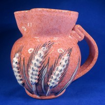 Royal Crown E&amp;R Italy Pink Speckled Wheat Pitcher Vintage Ebeling Reuss Pottery - £47.54 GBP