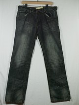 VTG Fusai Jeans Men&#39;s 34 Actual 35x31.5 Crease Classic Straight Distress... - £23.58 GBP
