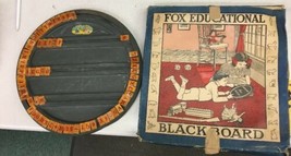 Vintage Fox Toys Educational blackboard chalk letters 1920s with box rare piece - £117.94 GBP