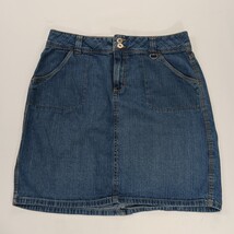 Faded Glory FL39101BD Women's Blue Cotton Denim Skirt Size 12 Waist 32" image 13