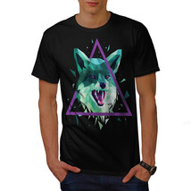 Wolf Head Triangle Shirt Rave Animal Men T-shirt - £10.38 GBP