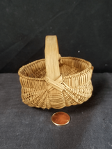 Antique 19th century Miniature Buttocks Basket 3&quot; x 3.25&quot; - $405.90