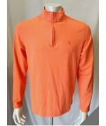 IZOD Saltwater Relaxed Classics Men&#39;s Orange Long Sleeve 1/4 Zip Pullover - $148.98 MXN