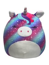 Squishmallow Kimia Rainbow Unicorn Plush Stuffed Animal 16&quot; Kellytoy Purple Pink - £18.21 GBP