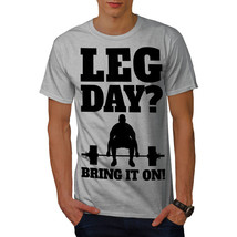 Wellcoda Bring It On Workout Mens T-shirt, Leg Day Graphic Design Printed Tee - £14.70 GBP+
