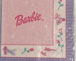 Hallmark Barbie Dessert Napkins Kids Pink Party Decor Theme Birthday 16 Ct - £5.58 GBP