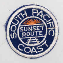South Pacific Coast Railroad SPC Sunset Route Purple &amp; White Patch 2&quot; Dia Train - £6.08 GBP