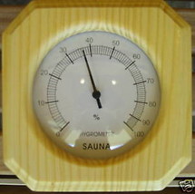 Free Shipping! Pine Encased Hygrometer (5 1/2'' x 5 1/2''), Sauna Hygrometer - $21.98