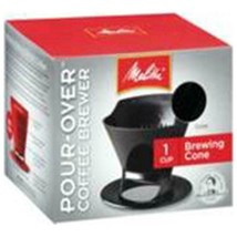 Melitta Coffee Makers Pour-Over Coffee Brewer Cone, Black 1 cup - £7.49 GBP