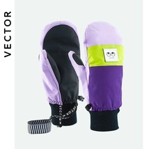 VECTOR Women Professional Ski Gloves Ultralight -30 Degree Thicken Warm Winter F - £97.44 GBP