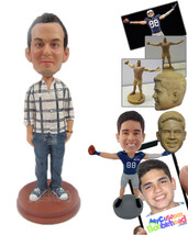 Personalized Bobblehead Cool Male In Daily Casuals - Leisure &amp; Casual Casual Mal - £72.65 GBP