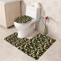 3Pcs/set Bape Camo Army 002 Bathroom Toliet Mat Set Anti Slip Bath Mat F... - $33.29+