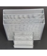 Rubbermaid Desk Organizer Silver Metal Mesh Set of 2 Mesh Pieces - $14.01