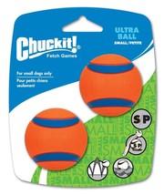 Chuckit! Ultra Ball Dog Toy Blue/Orange 1ea/2 pk, SM - £13.41 GBP