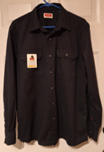 New Men&#39;s Wrangler Long Sleeve Black Shirt Flex for Comfort Epic Soft Sz S NWT - £15.26 GBP