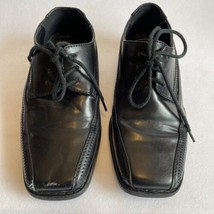 Stacy Adams Boys Youth Size 12 Black Laces Durable Oxford Dress Shoes Sq... - £5.30 GBP
