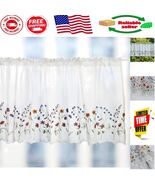 Semi-Sheer Wild Flower Valance 60&#39;&#39;x18&#39;&#39; - Perfect for Kitchens &amp; Living... - $350.61 MXN