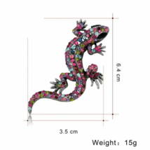 Rhinestone Brooch Pin - New - Lizard - £11.85 GBP