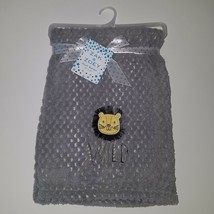 NEW Zak &amp; Zoey Wild Lion Gray Plush Baby Blanket Lovey Soft Fleece 30&quot; x 40&quot; - $29.65