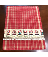 Christmas Kitchen Dish Cloth Towel Vintage Santa Made in India Inco-us S... - €12,02 EUR