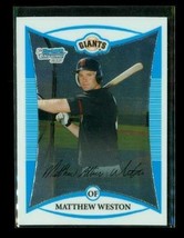 2008 Topps 1ST Bowman Chrome Baseball Card BCP30 Matthew Weston Giants - £3.32 GBP