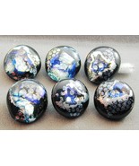 Set Of 6 Artisan Dichroic Art Glass Clothing Buttons NEVER USED - $570.90 MXN