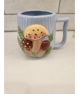 Mid Century Modern Vintage Mushroom Ceramic Coffee Tea Cup Blue Mug By A... - $12.00