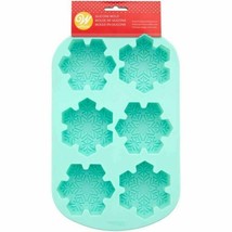 Snowflake Blue Silicone Mold 6 Cavity Candy Treat Wilton - £11.12 GBP