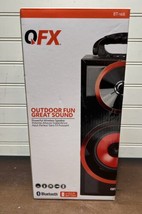 QFX BT-168 Bluetooth Multimedia Boom Box with FM Radio - black &amp; red - £19.94 GBP